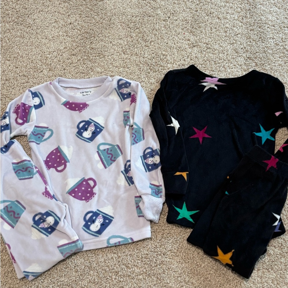 Toddler Girl | Carter's / Cat & Jack Fleece Pajama Sets | Size 2T